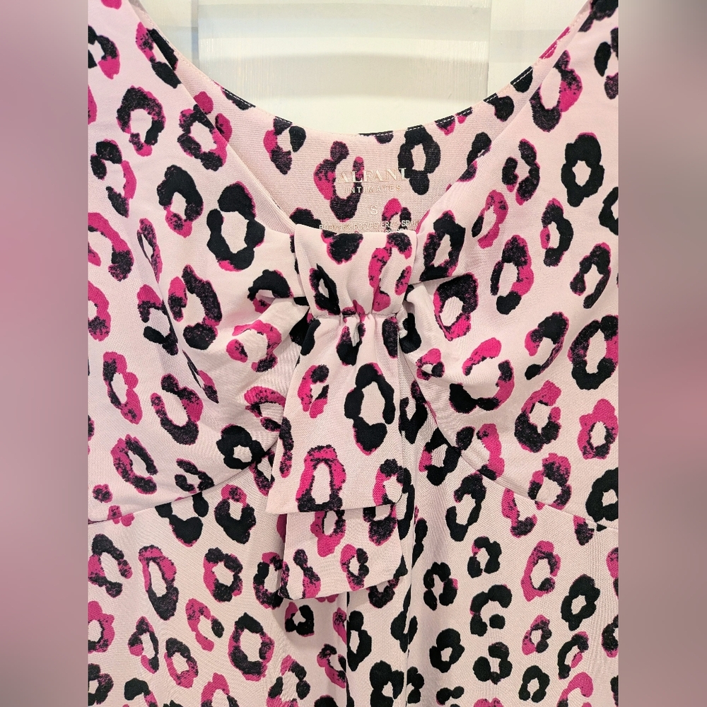 Alfani Intimates Pink Leopard Print Sleep Dress Nightgown | Small - Picture 3 of 4